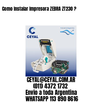 Como Instalar Impresora ZEBRA ZT230 ?