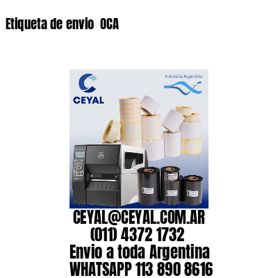 Etiqueta de envio  OCA