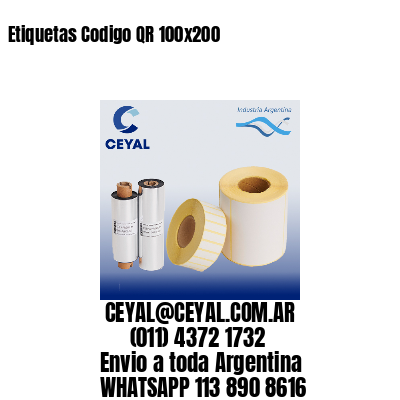 Etiquetas Codigo QR 100×200