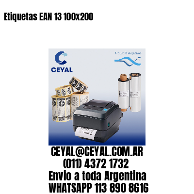 Etiquetas EAN 13 100×200