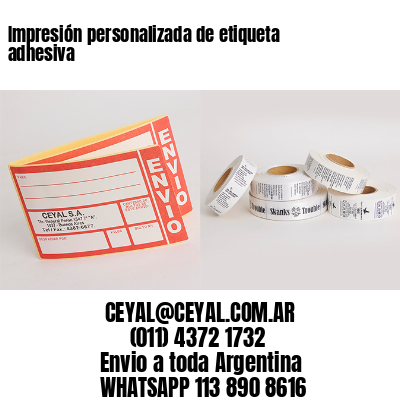Impresión personalizada de etiqueta adhesiva