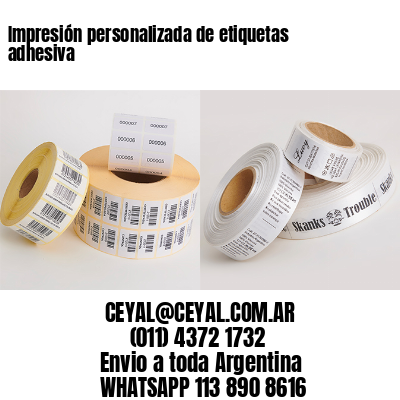 Impresión personalizada de etiquetas adhesiva