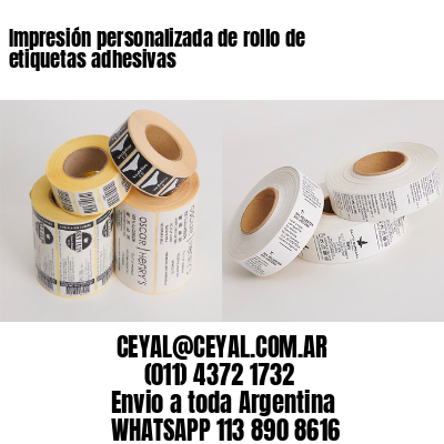 Impresión personalizada de rollo de etiquetas adhesivas