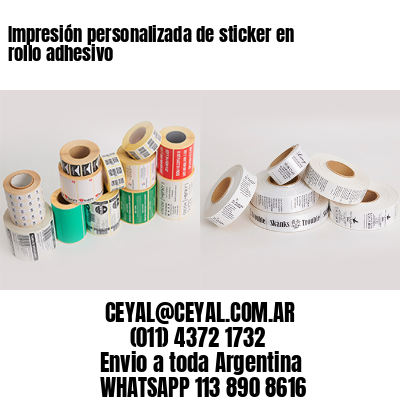 Impresión personalizada de sticker en rollo adhesivo