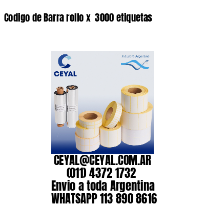 Codigo de Barra rollo x  3000 etiquetas