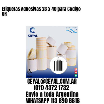 Etiquetas Adhesivas 23 x 40 para Codigo QR