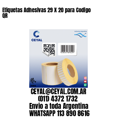 Etiquetas Adhesivas 29 X 20 para Codigo QR