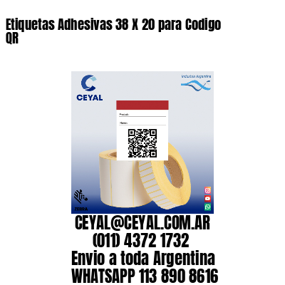 Etiquetas Adhesivas 38 X 20 para Codigo QR