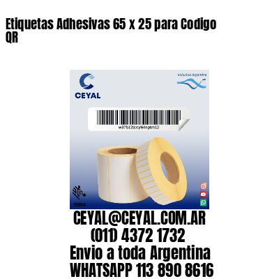 Etiquetas Adhesivas 65 x 25 para Codigo QR