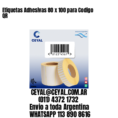 Etiquetas Adhesivas 80 x 100 para Codigo QR