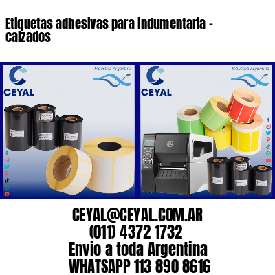 Etiquetas adhesivas para indumentaria – calzados
