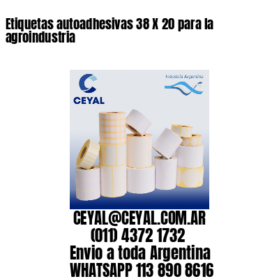 Etiquetas autoadhesivas 38 X 20 para la agroindustria