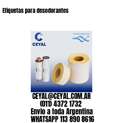 Etiquetas para desodorantes