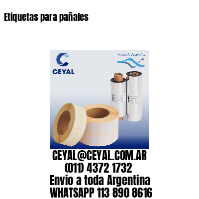 Etiquetas para pañales