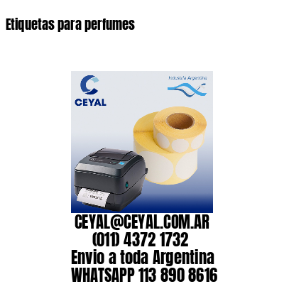 Etiquetas para perfumes