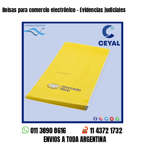 Bolsas para comercio electrónico – Evidencias judiciales