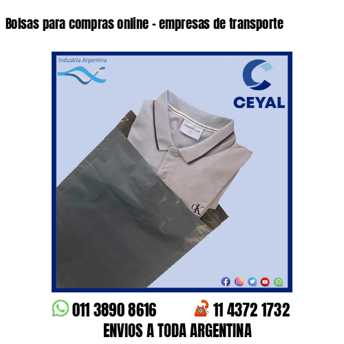 Bolsas para compras online – empresas de transporte