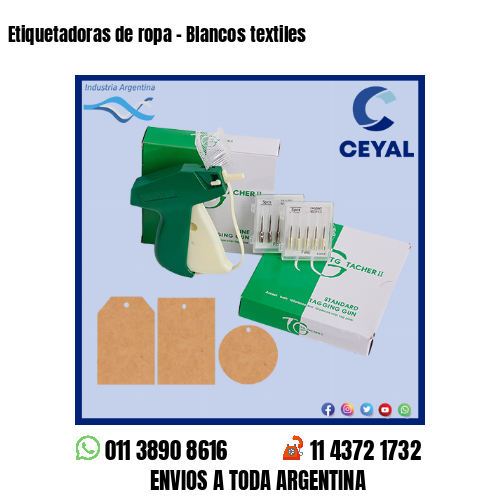 Etiquetadoras de ropa – Blancos textiles