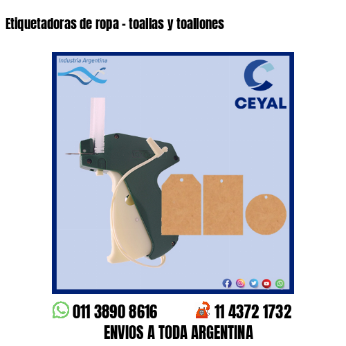 Etiquetadoras de ropa – toallas y toallones