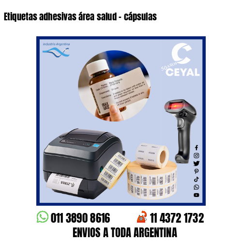 Etiquetas adhesivas área salud – cápsulas