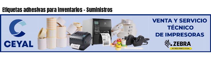 Etiquetas adhesivas para inventarios - Suministros