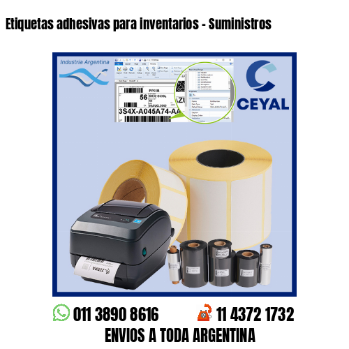 Etiquetas adhesivas para inventarios – Suministros