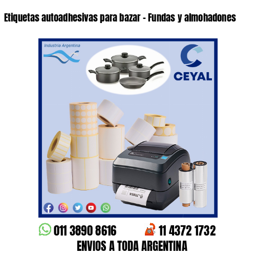 Etiquetas autoadhesivas para bazar – Fundas y almohadones