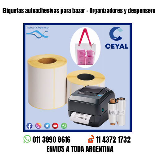 Etiquetas autoadhesivas para bazar – Organizadores y despenseros