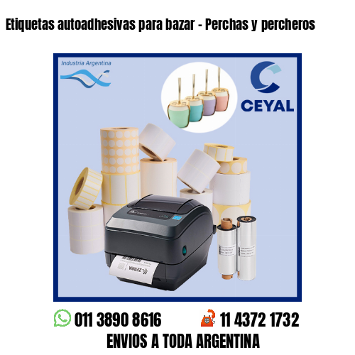 Etiquetas autoadhesivas para bazar – Perchas y percheros