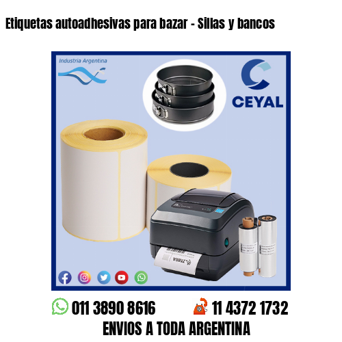 Etiquetas autoadhesivas para bazar – Sillas y bancos