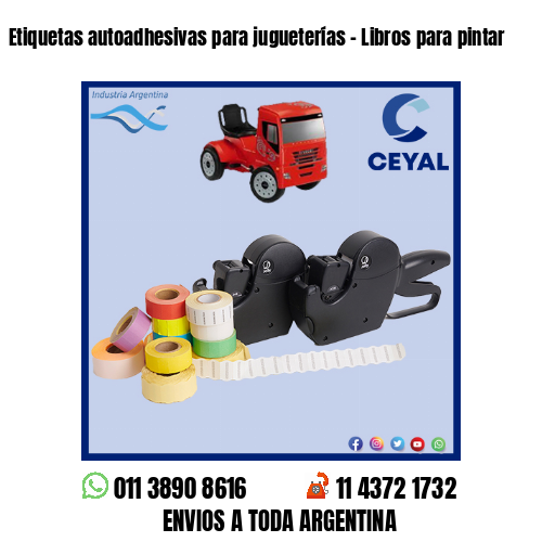Etiquetas autoadhesivas para jugueterías – Libros para pintar