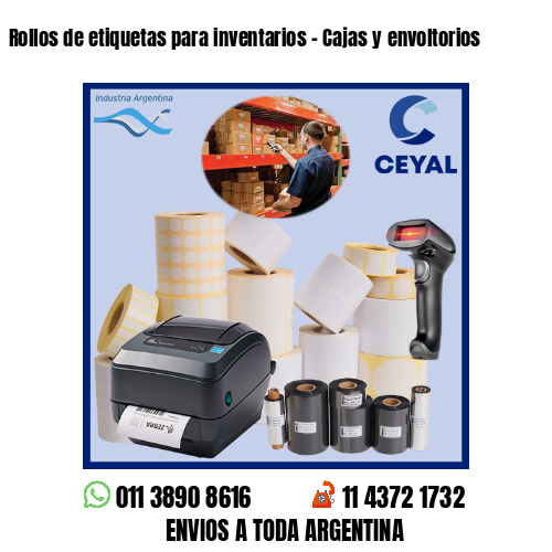 Rollos de etiquetas para inventarios – Cajas y envoltorios