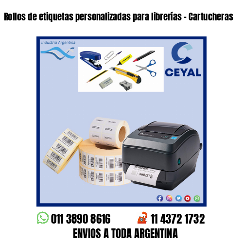 Rollos de etiquetas personalizadas para librerías – Cartucheras