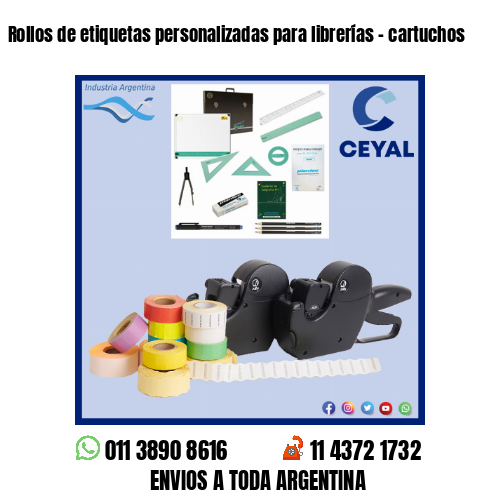 Rollos de etiquetas personalizadas para librerías – cartuchos
