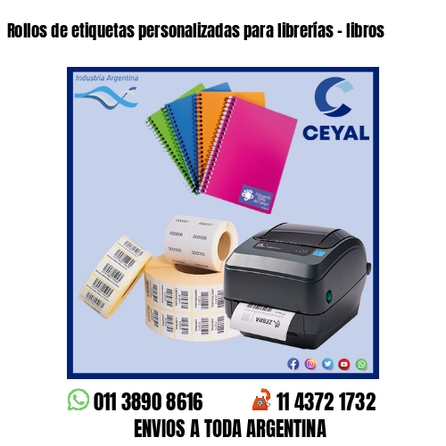 Rollos de etiquetas personalizadas para librerías – libros