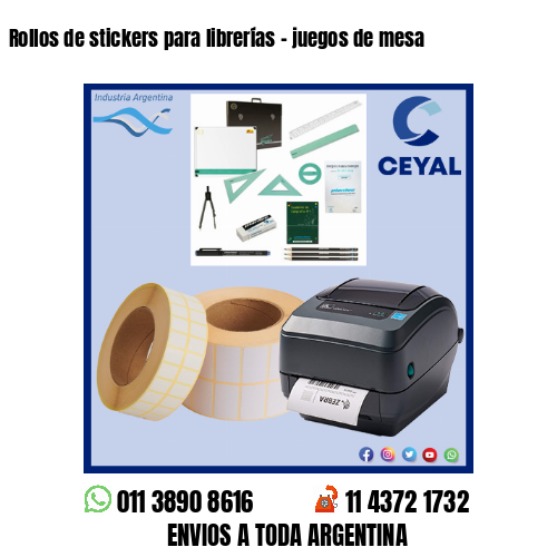 Rollos de stickers para librerías – juegos de mesa