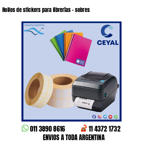 Rollos de stickers para librerías – sobres