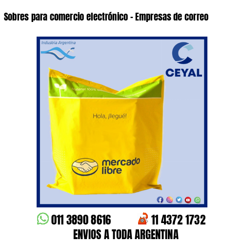 Sobres para comercio electrónico – Empresas de correo