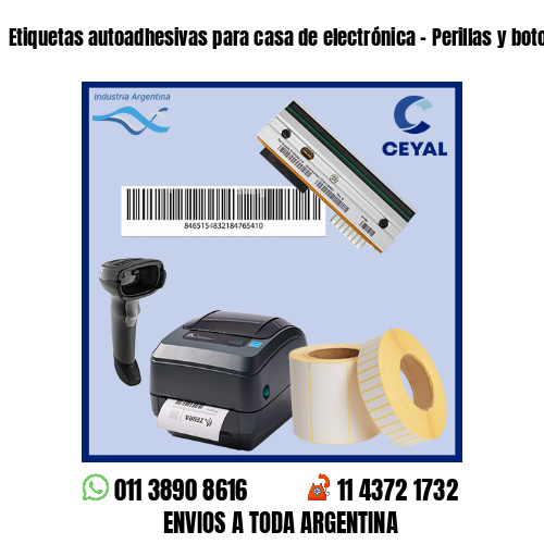 Etiquetas autoadhesivas para casa de electrónica – Perillas y botoneras