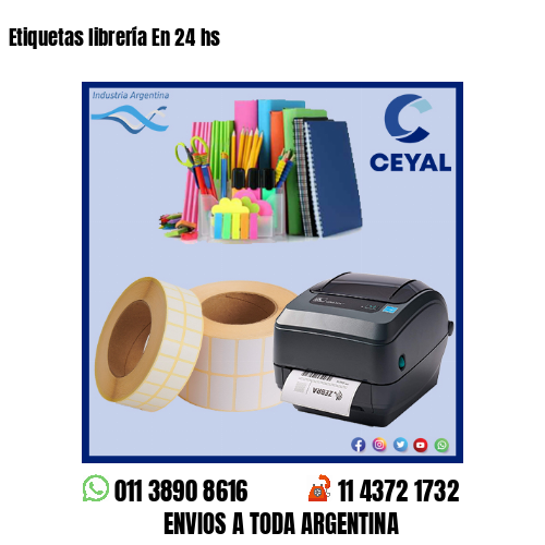 Etiquetas librería En 24 hs