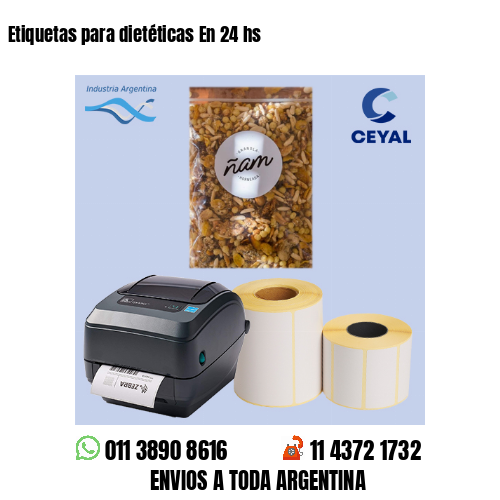 Etiquetas para dietéticas En 24 hs