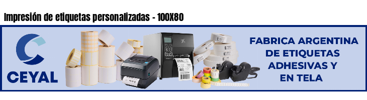 Impresión de etiquetas personalizadas - 100X80