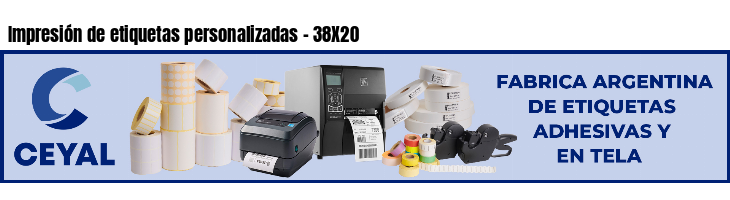 Impresión de etiquetas personalizadas - 38X20