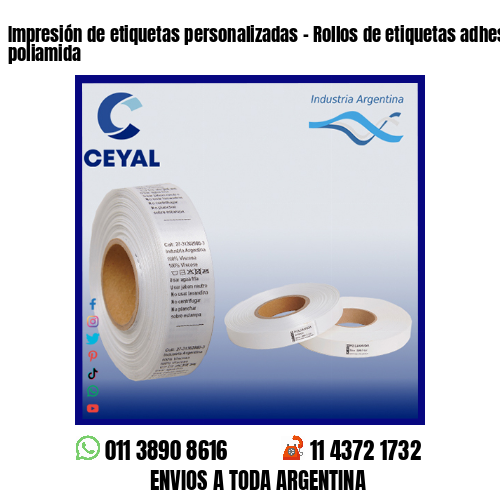 Impresión de etiquetas personalizadas – Rollos de etiquetas adhesivas y poliamida