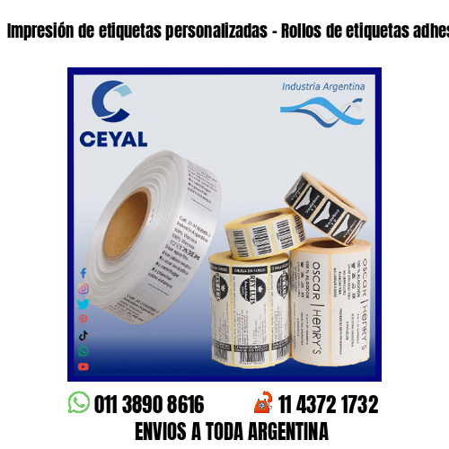 Impresión de etiquetas personalizadas – Rollos de etiquetas adhesivas