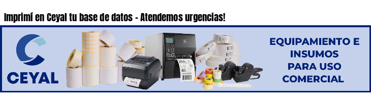 Imprimí en Ceyal tu base de datos - Atendemos urgencias!