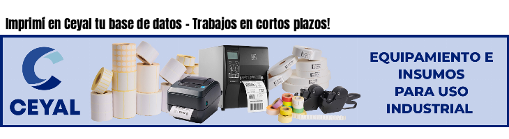 Imprimí en Ceyal tu base de datos - Trabajos en cortos plazos!