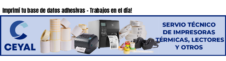 Imprimí tu base de datos adhesivas - Trabajos en el día!