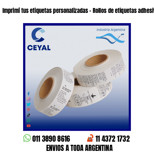 Imprimí tus etiquetas personalizadas – Rollos de etiquetas adhesivas en blanco