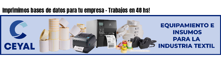 Imprimimos bases de datos para tu empresa - Trabajos en 48 hs!